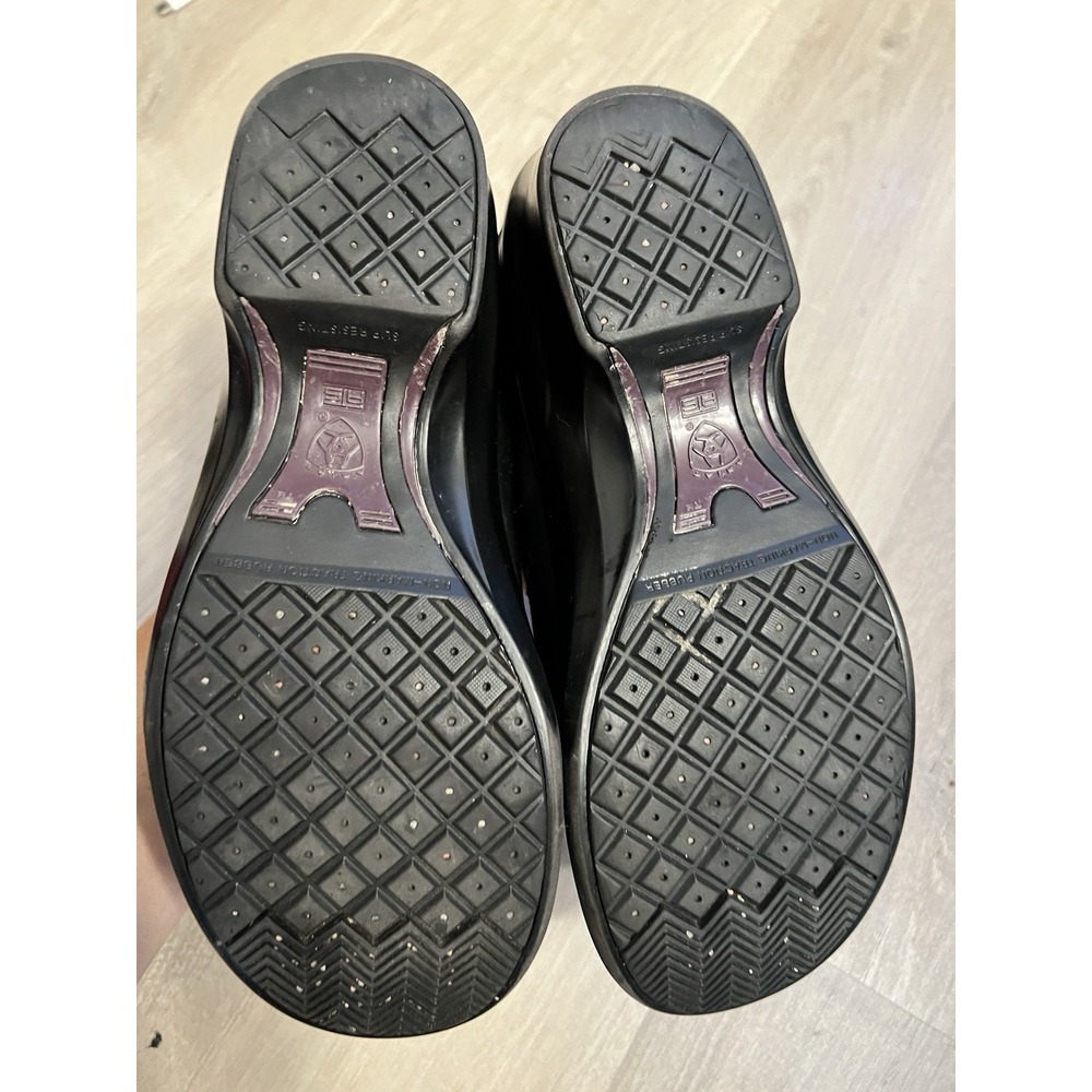Ariat Work Hera Leather Clogs Slip On Womens 8.5B Black - Picture 5 of 8